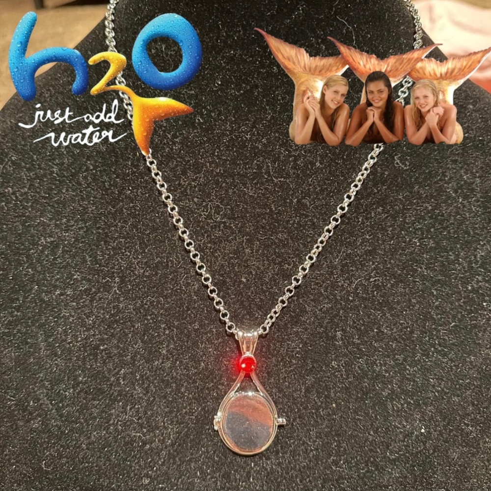 Just add water H2O mako mermaid moon necklace locket Cleo Emma Rikki.